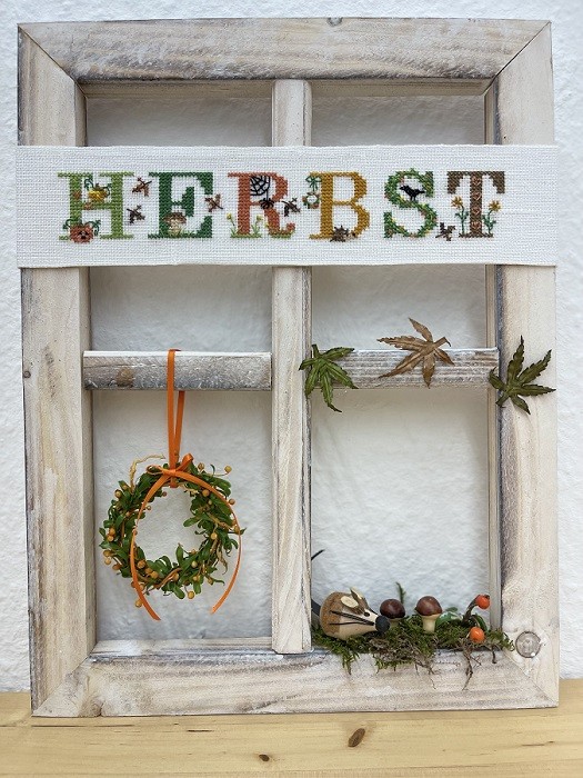 Leaflet Herbststimmung - Kreuzstichmuster