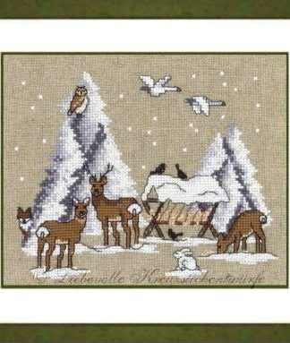 Tiere im Winter - Stickpackung