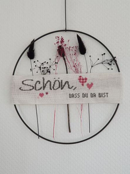 Stickanleitung - Schön, dass du da bist