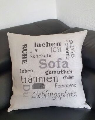 Stickanleitung - Kissen Sofa