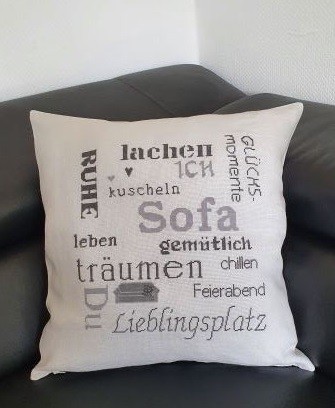 Stickanleitung - Kissen Sofa