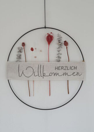 Stickanleitung - Herzl. Willkommen