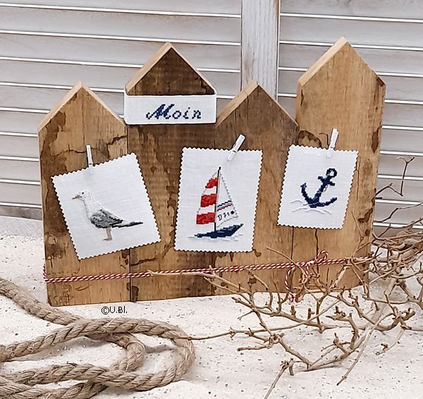 Holzaufsteller - Maritime Muster