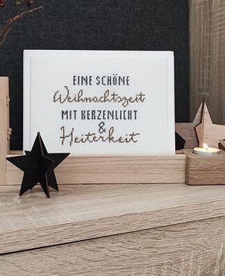 Holzständer - "Eine schöne Weihnachtszeit"