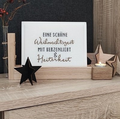 Holzständer - "Eine schöne Weihnachtszeit"