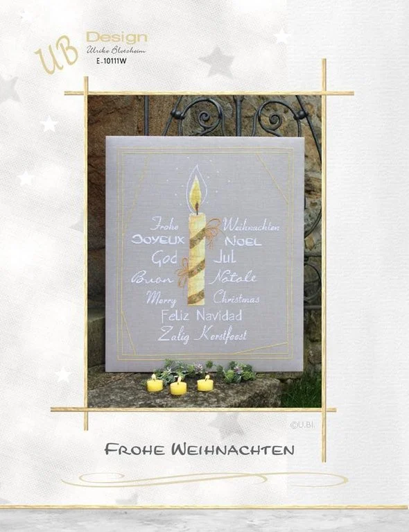 Frohe Weihnachten - Stickanleitung