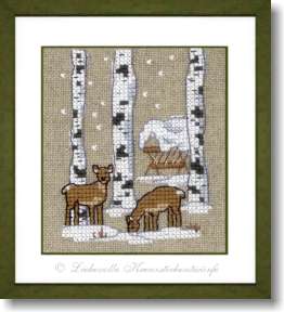 Wintertiere, Rehe - Stickpackung