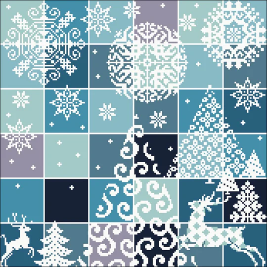Die Farben des Winters - Stickanleitung