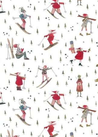 Winterweihnachtssport - Baumwollstoff