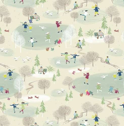 Winterpark - Baumwollstoff