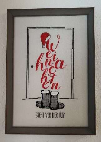 Weihnachten steht vor der Tür - Stickanleitung