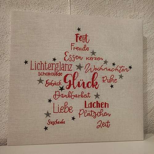Fest, Freude, Glück - Stickanleitung