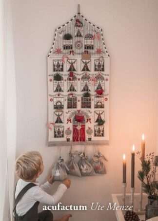 Panel Weihnachtshaus - Baumwollstoff