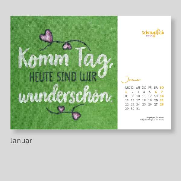 Kalender 2024 - Schrägstichdesign – Bild 4
