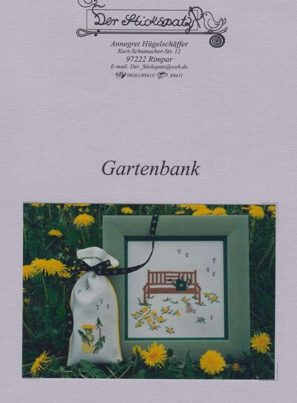 Gartenbank - Stickanleitung
