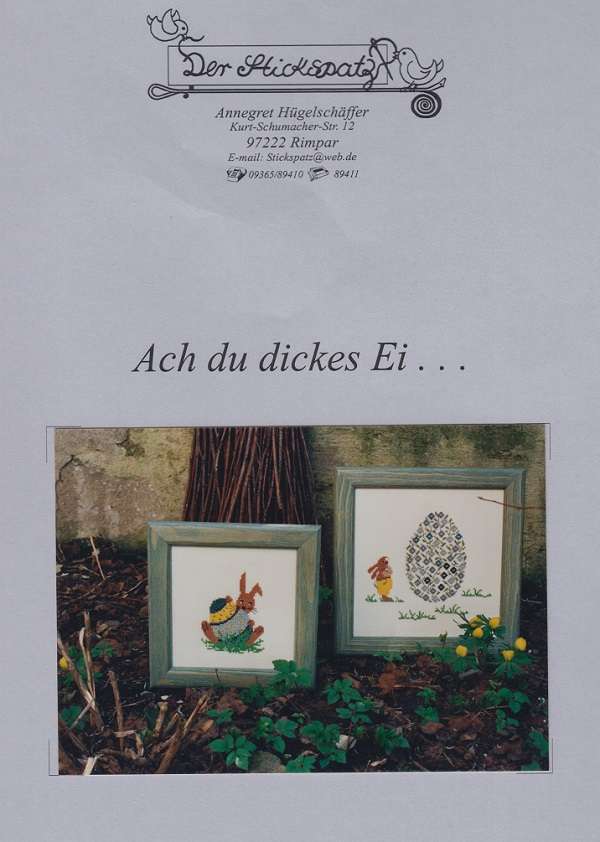 Ach du dickes Ei - Stickanleitung