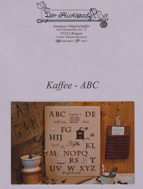 Kaffee ABC - Stickanleitung