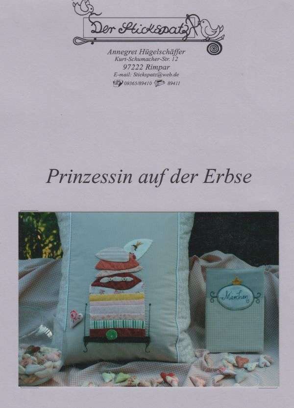 Prinzessin auf der Erbse - Stickanleitung