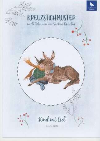 Kind mit Esel - Stickanleitung