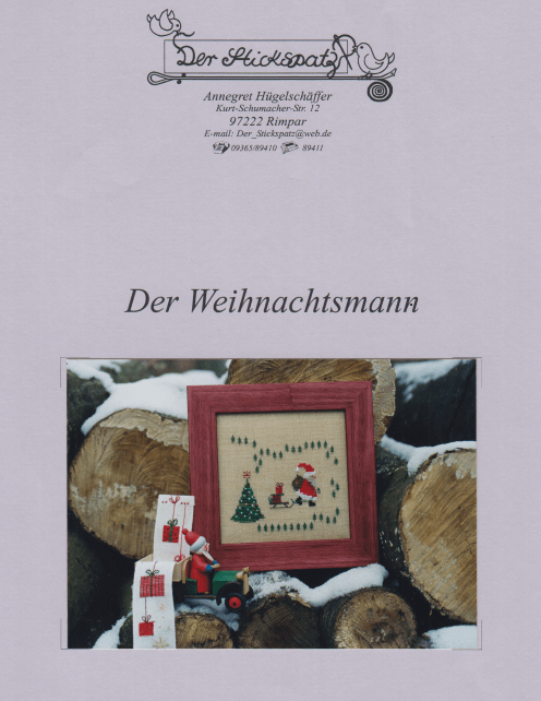 Der Weihnachtsmann - Stickanleitung