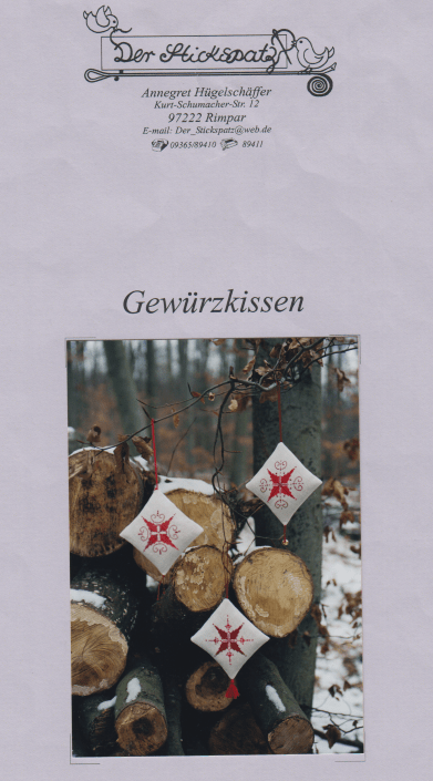 Gewürzkissen - Stickanleitung